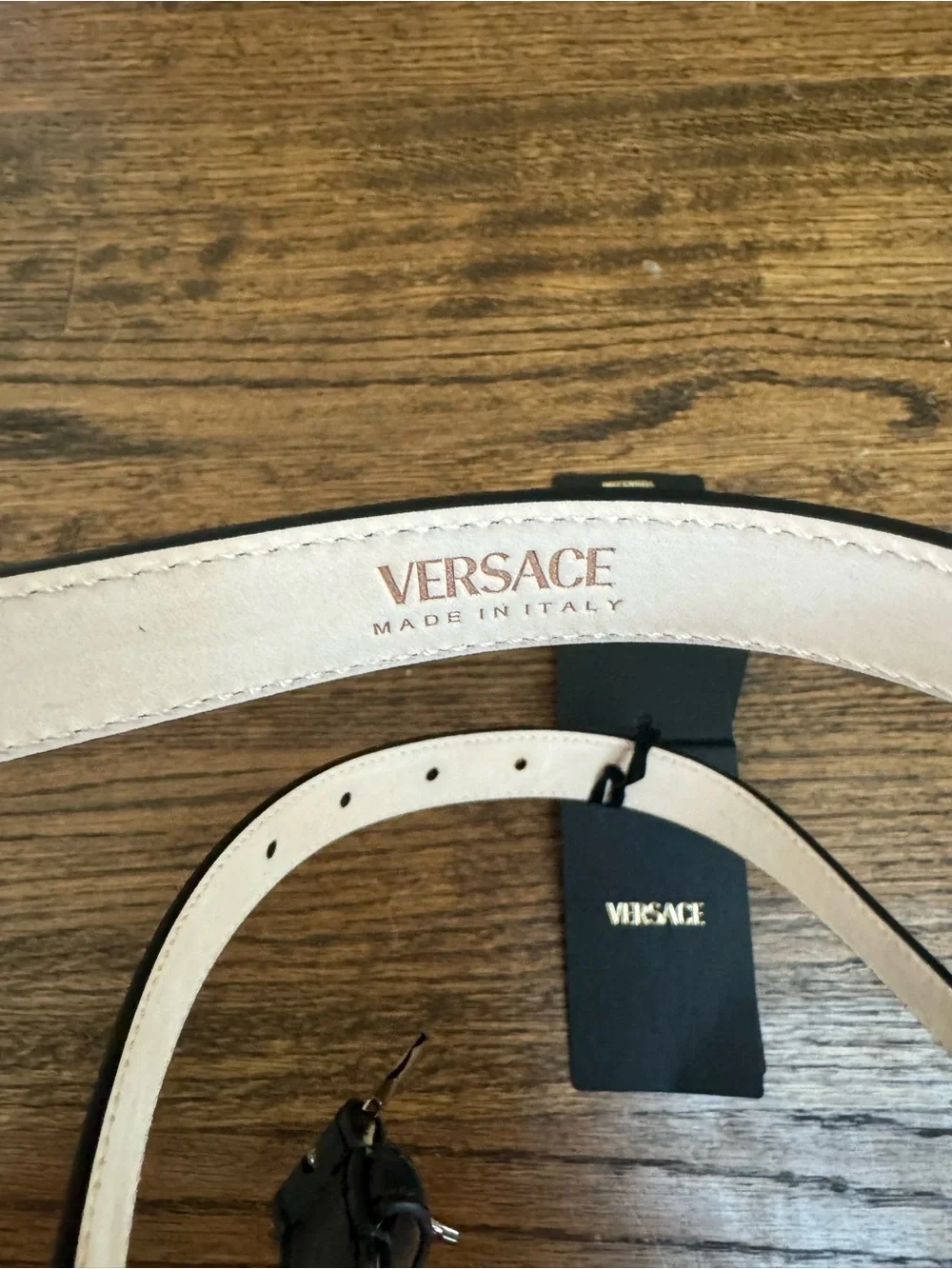 Versace designer leather
